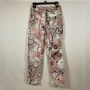 NWOT! Anthropologie The Wanderer pink Aztec utility pants 25